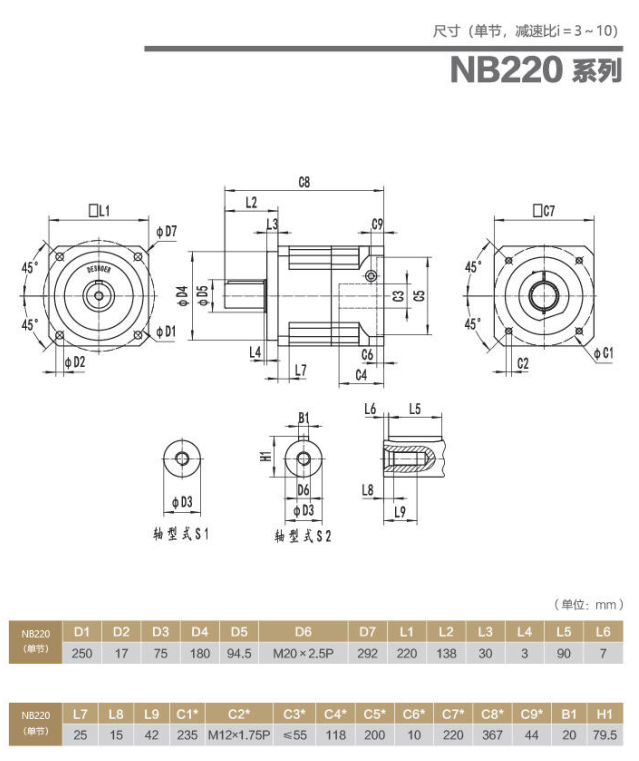 NB220小速比行星減速機.png NB220小速比行星減速機.png